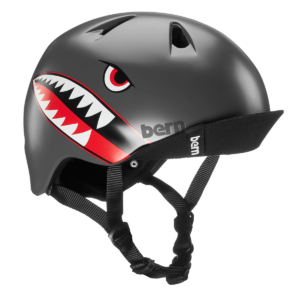 Catalogue Casque Bern Nino-Satin-Grey-Flying-Tiger-Esprit vélo