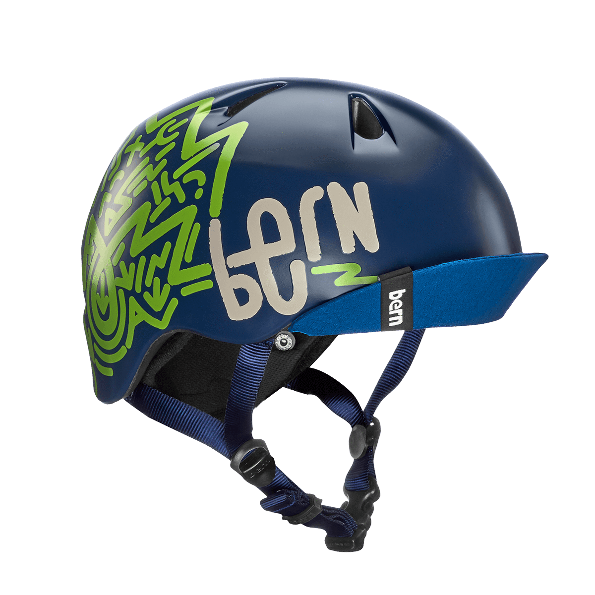 Casque bern Nino-Satin-Navy-Blue Esprit vélo