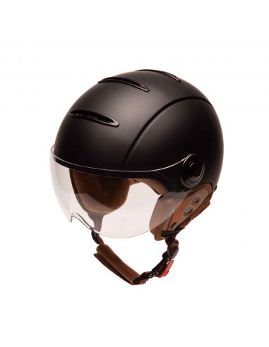 CASQUE JET TANDEM noir Mat